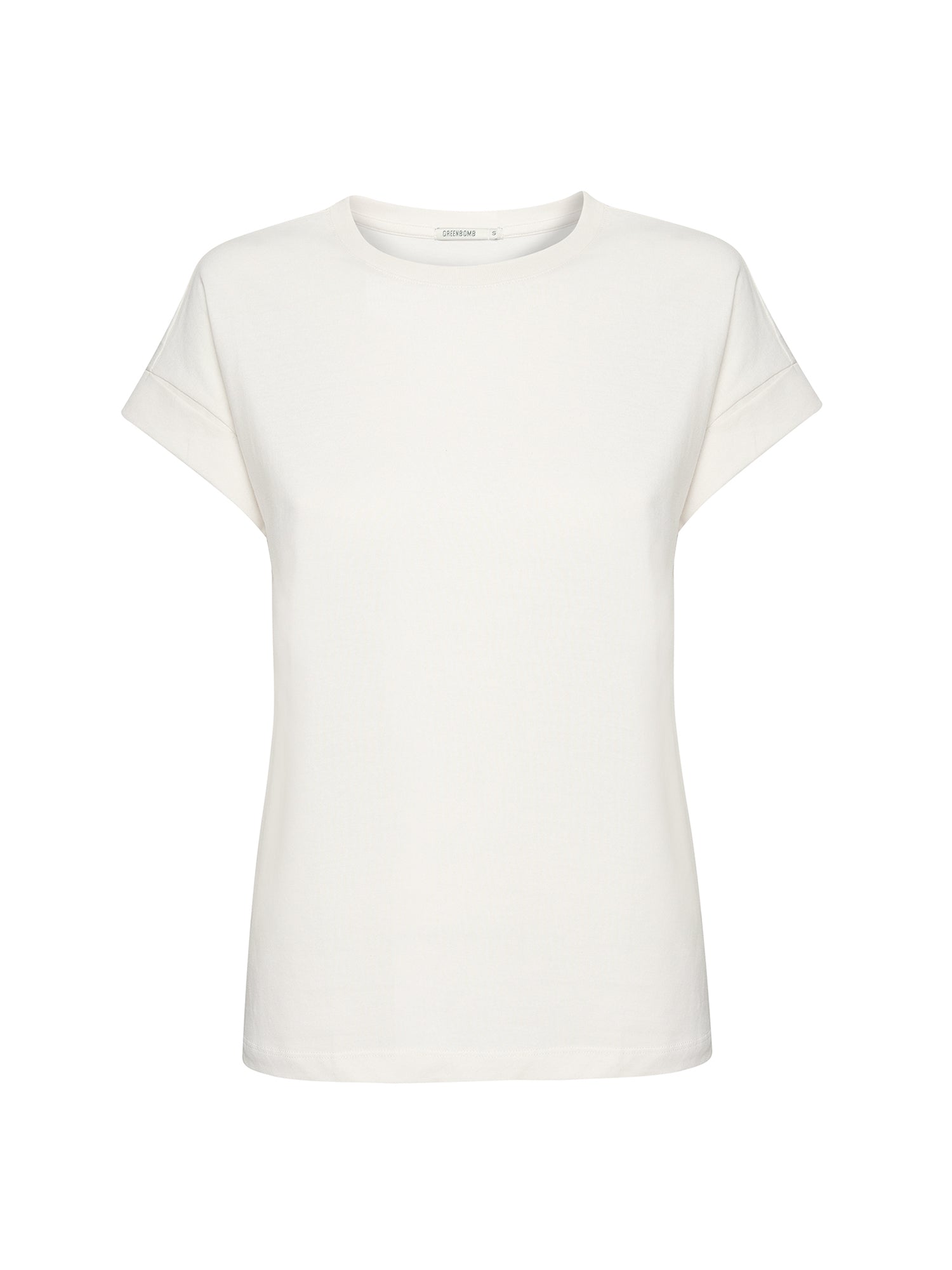 Moonstone: Sportliches T-Shirt aus Bio-Baumwolle mit Rollup Sleeve für Damen [20738]