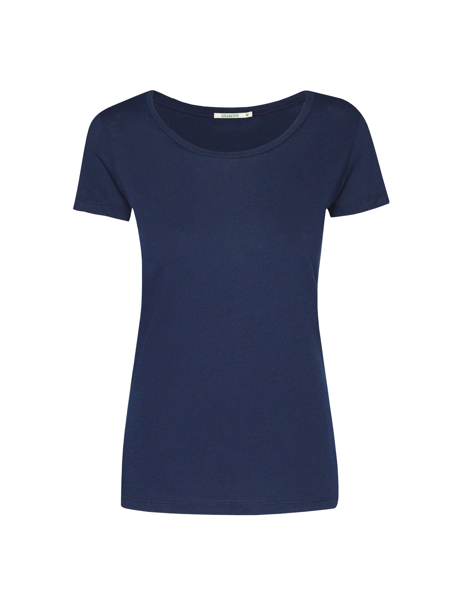 Navy: Lässiges T-Shirt aus Bio-Baumwolle für Damen [20758]