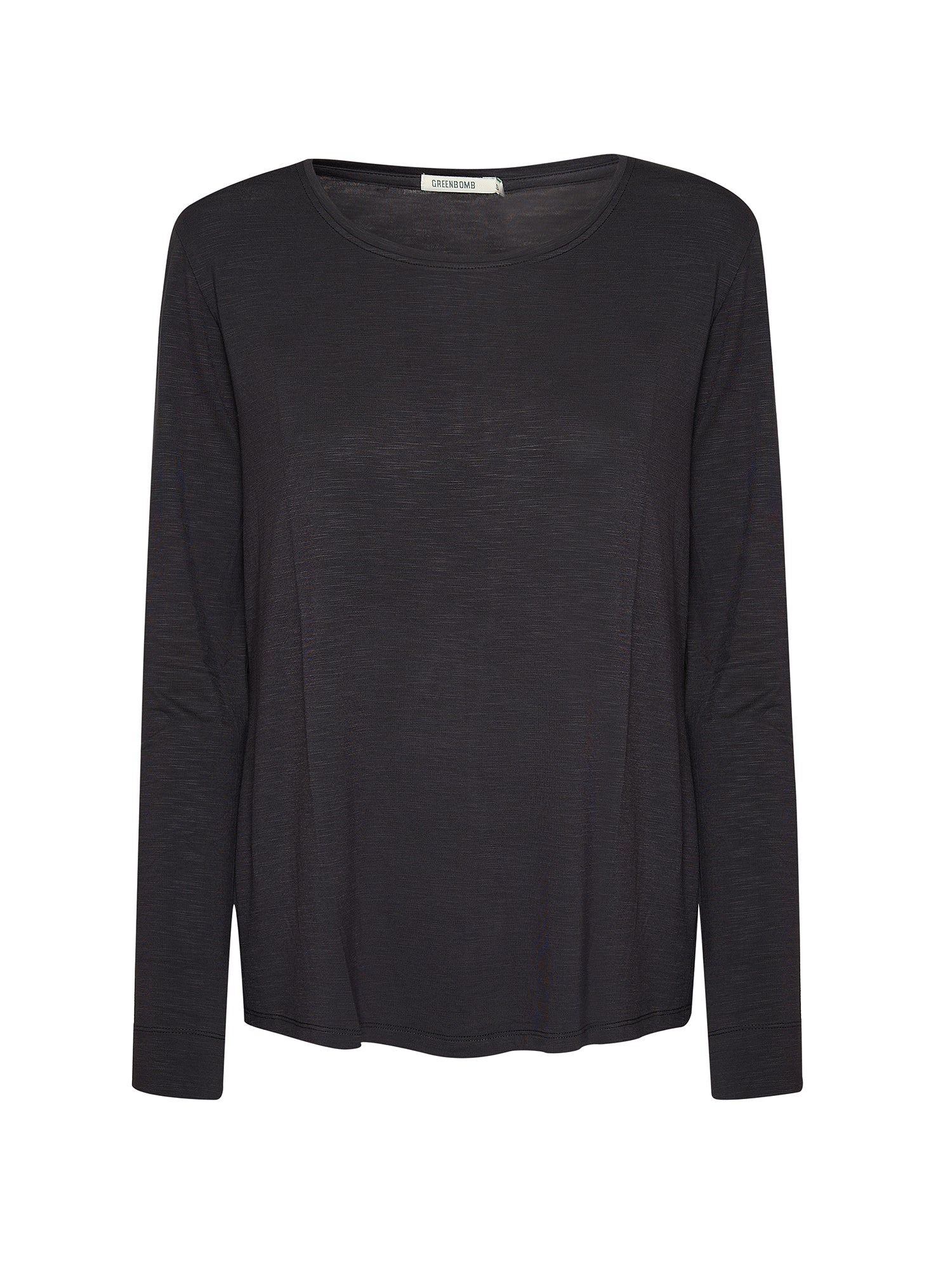 Black: Lässiges Longsleeve aus Viskose (LENZING™ ECOVERO™) Mix für Damen [20785]