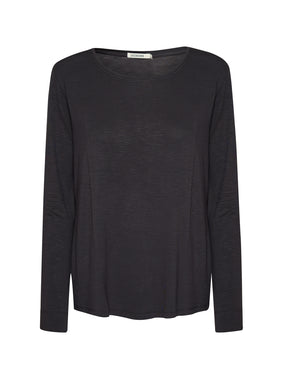 Black: Lässiges Longsleeve aus Viskose (LENZING™ ECOVERO™) Mix für Damen [20785]