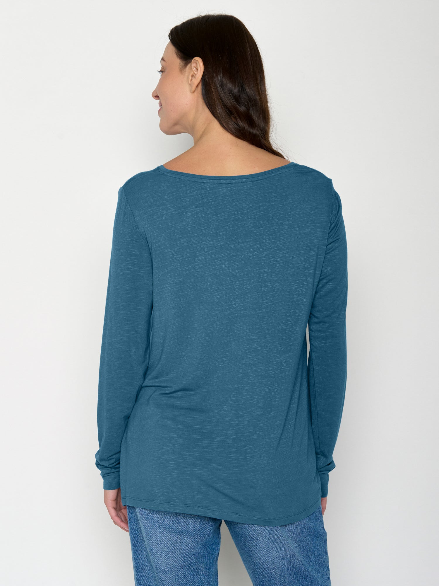 True Blue: Lässiges Longsleeve aus Viskose (LENZING™ ECOVERO™) Mix für Damen [20804]