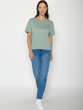 Bamboo Stripes: Kastiges T-Shirt aus Bio-Baumwolle für Damen [20808]