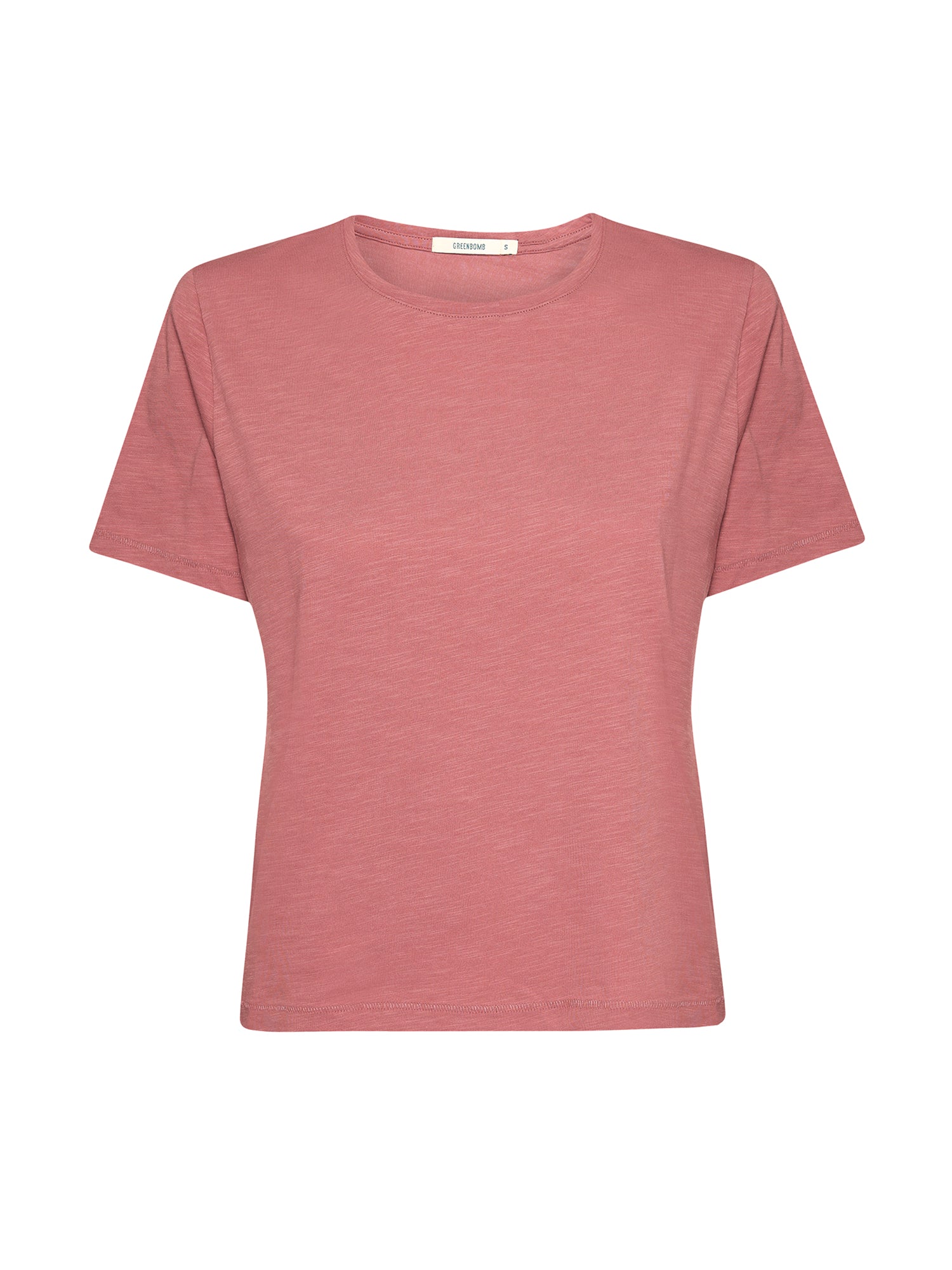 Dark Rose: Kastiges T-Shirt aus Bio-Baumwolle für Damen [20815]