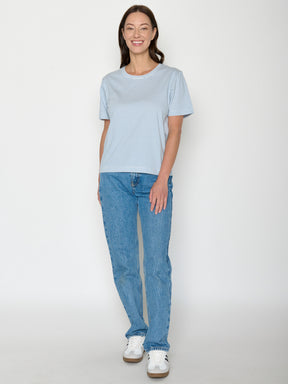 Glacier Stripes: Kastiges T-Shirt aus Bio-Baumwolle für Damen [20823]