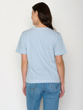 Glacier Stripes: Kastiges T-Shirt aus Bio-Baumwolle für Damen [20824]