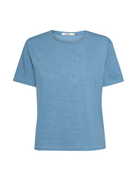 Glacier Blue : Kastiges T-Shirt aus Bio-Baumwolle für Damen [20825]