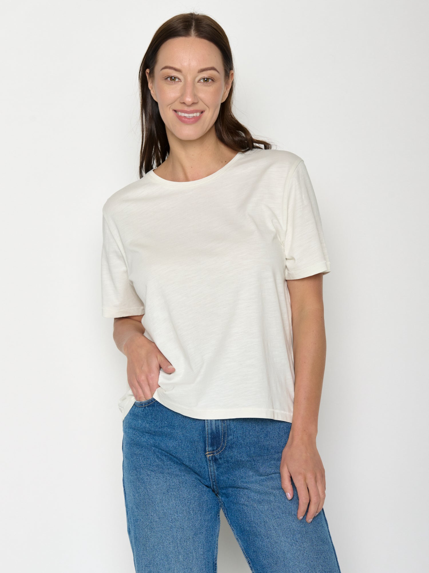 Moonstone: Kastiges T-Shirt aus Bio-Baumwolle für Damen [20831]