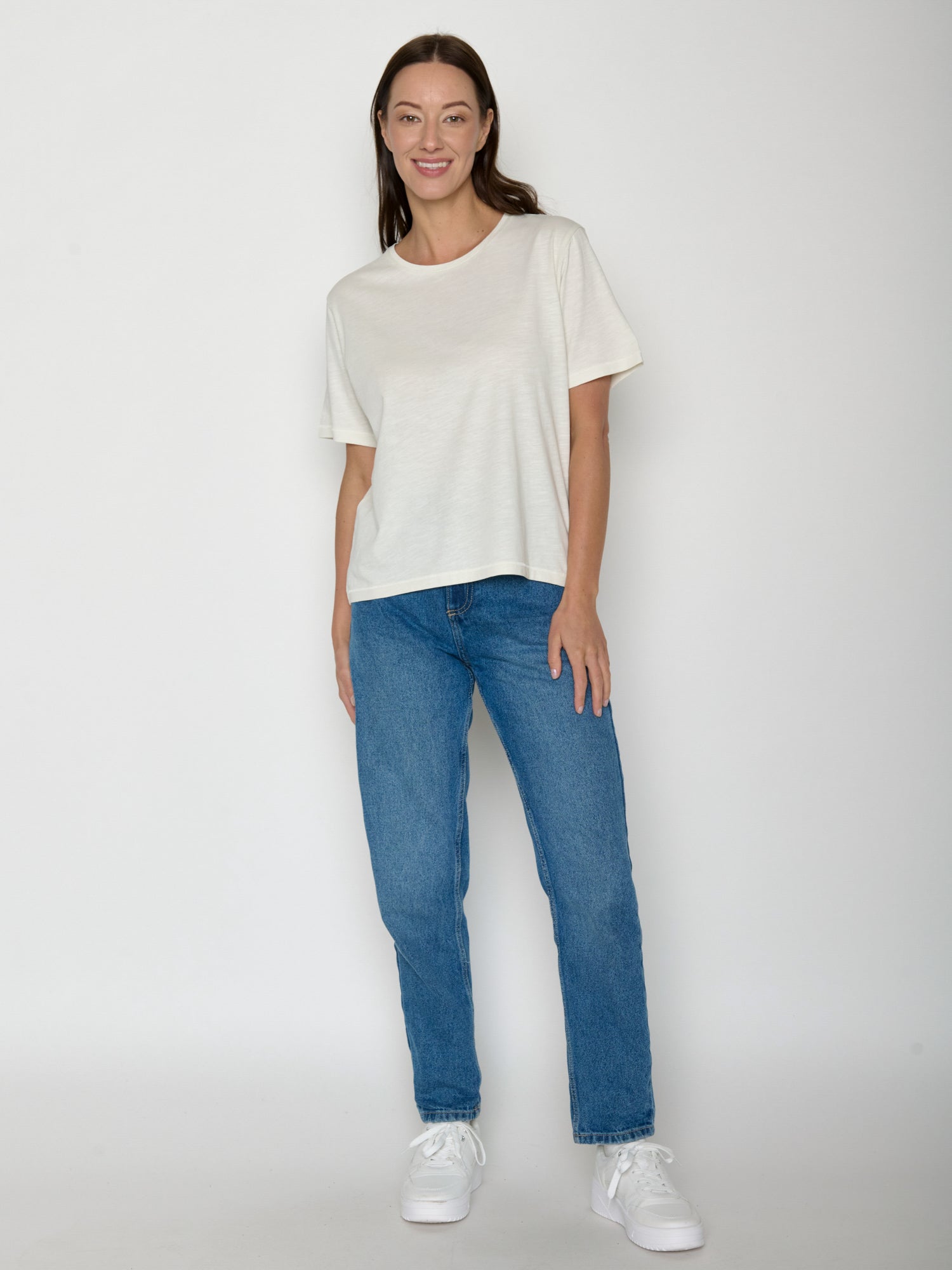 Moonstone: Kastiges T-Shirt aus Bio-Baumwolle für Damen [20833]