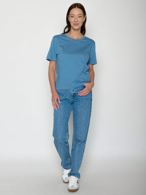 Tide Stripes: Kastiges T-Shirt aus Bio-Baumwolle für Damen [20843]