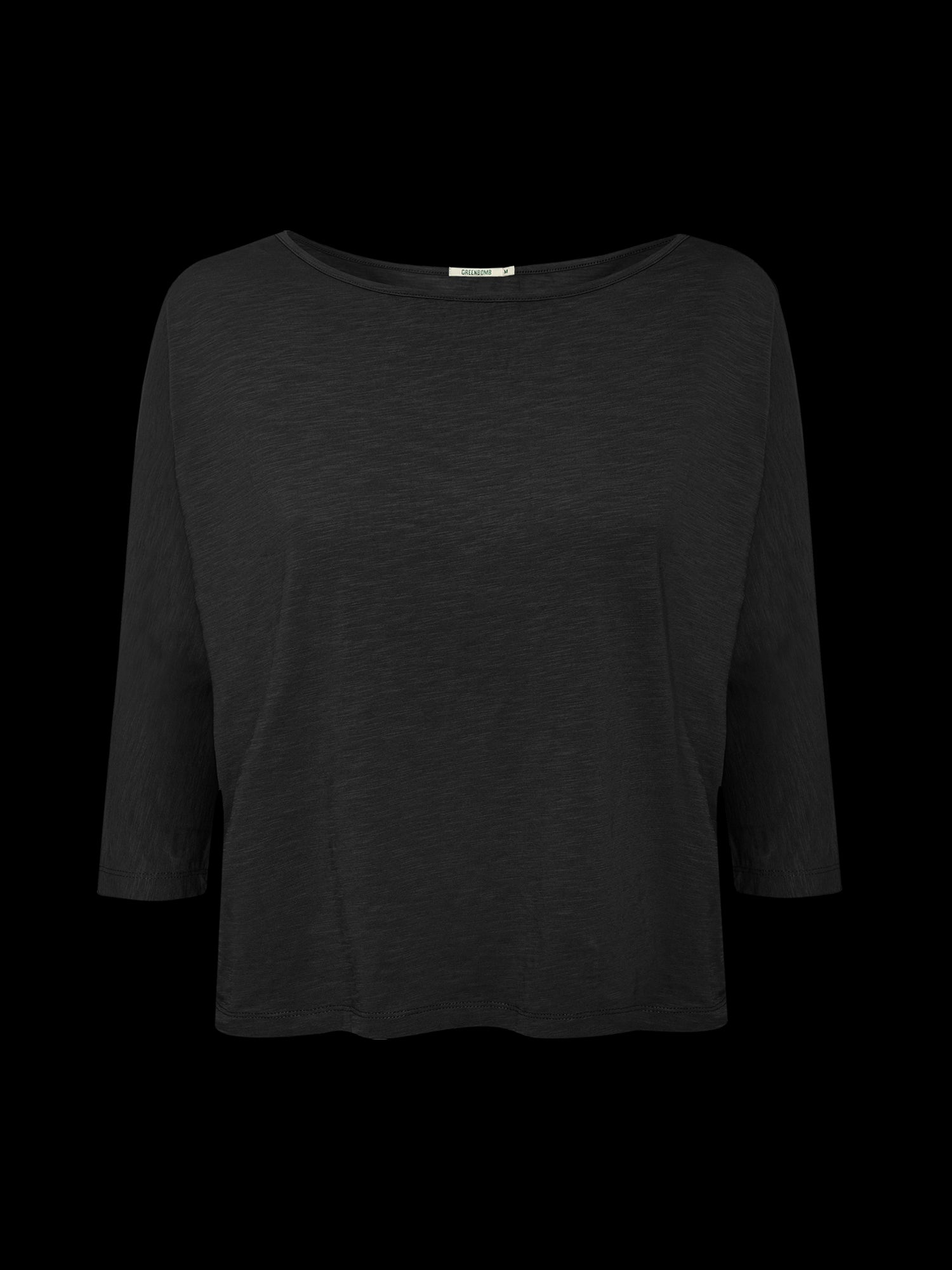 Schwarz:  Gemütliches Longsleeve aus Viskose (LENZING™ ECOVERO™) Mix für Damen [20847]
