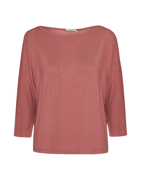 Dark Rose: Gemütliches Longsleeve aus Viskose (LENZING™ ECOVERO™) Mix für Damen [20852]