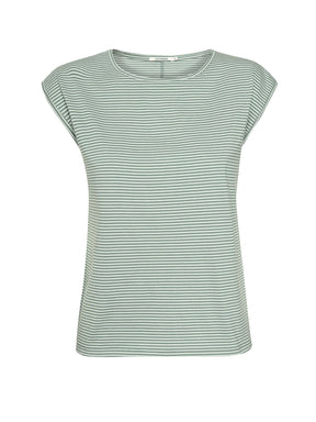 Bamboo Stripes: Lässiges Shirt aus LENZING™ TENCEL™ Mix für Damen [20872]