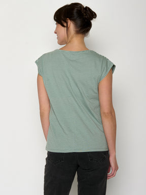 Bamboo Stripes: Lässiges Shirt aus Bio-Baumwolle für Damen [20876]