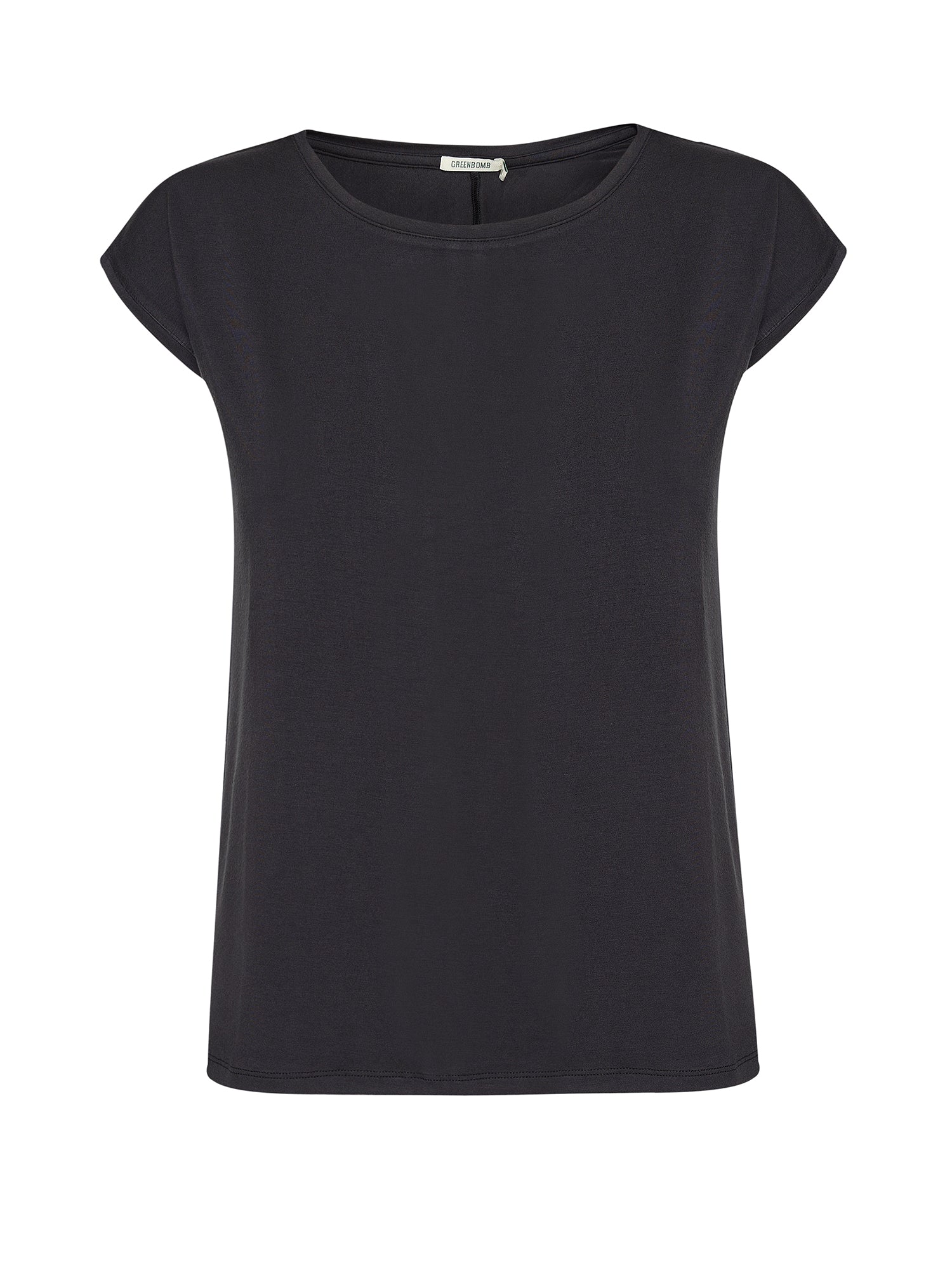 Black: Lässiges Shirt aus LENZING™ TENCEL™ Mix für Damen [20877]