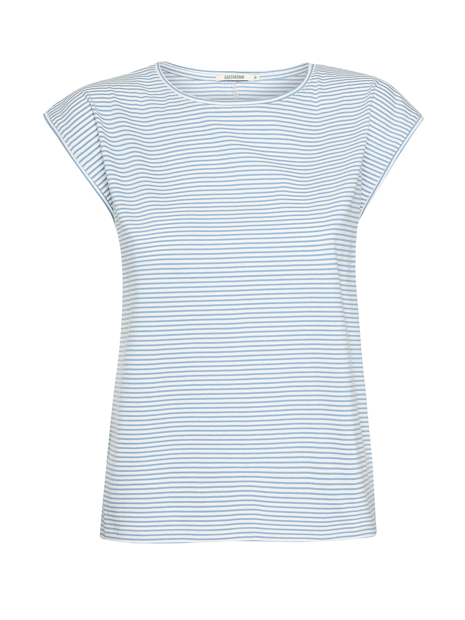 Glacier Stripes: Lässiges Shirt aus LENZING™ TENCEL™ Mix für Damen [20887]