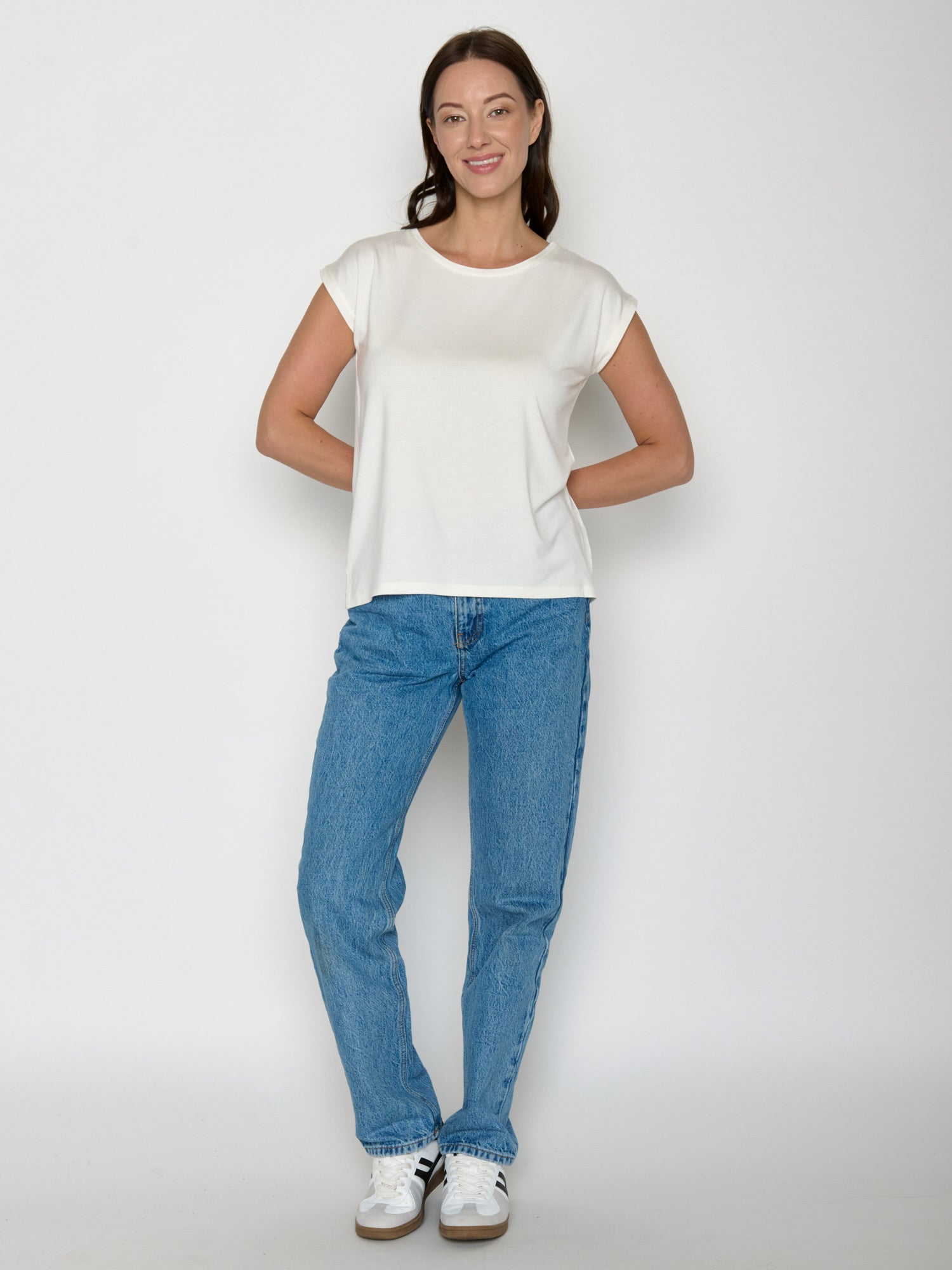 Moonstone: Lässiges Shirt aus LENZING™ TENCEL™ Mix für Damen [20896]