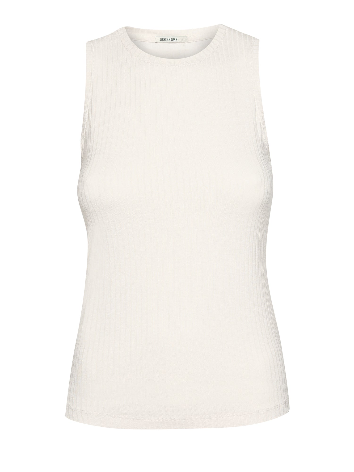 Off White: Sportliches Top aus LENZING™ TENCEL™ Mix für Damen [20905]
