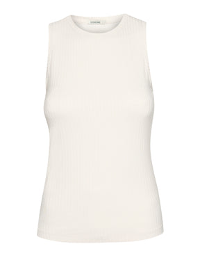 Off White: Sportliches Top aus LENZING™ TENCEL™ Mix für Damen [20905]