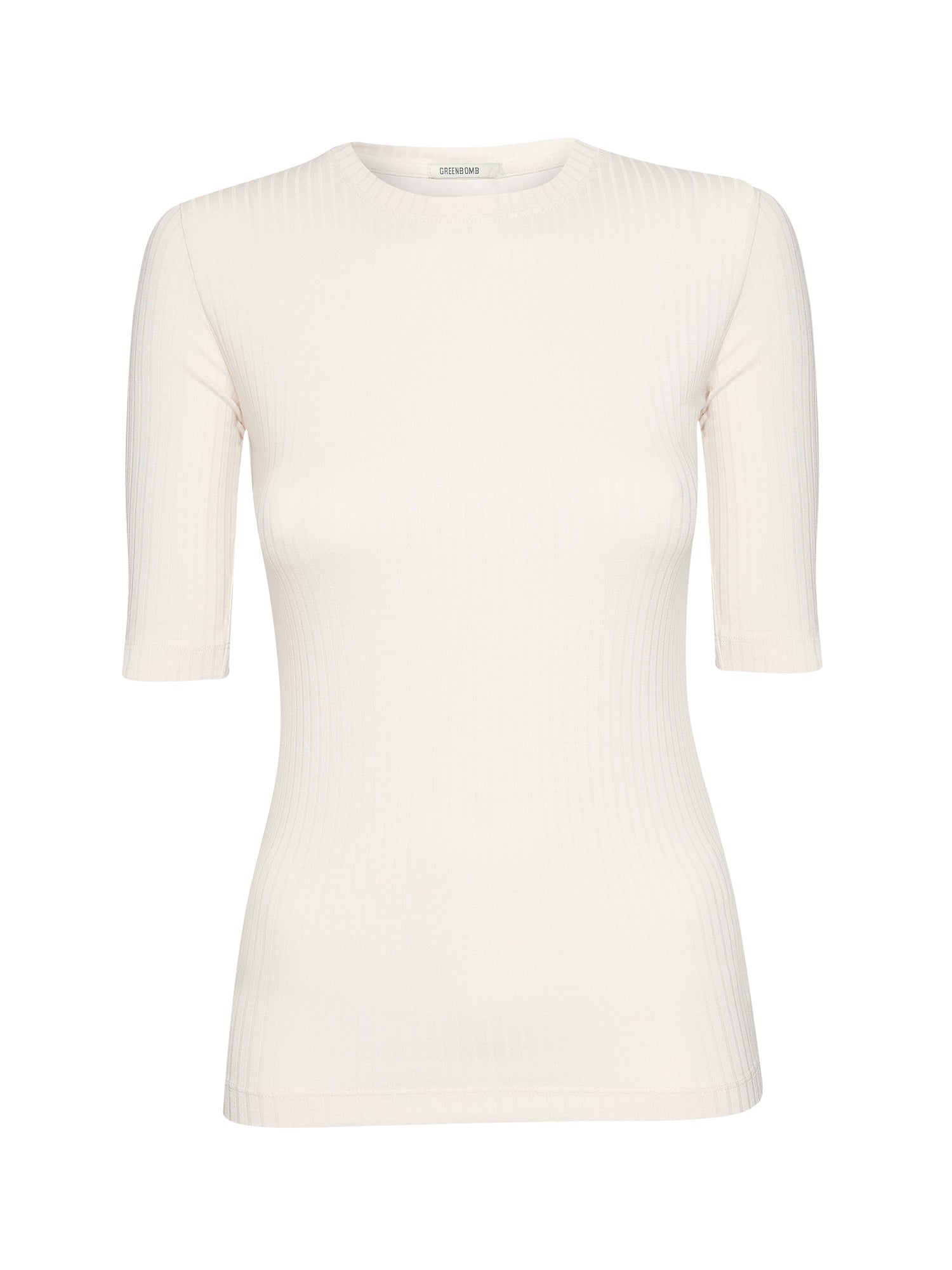 Off White: Sportliches Longsleeve aus LENZING™ TENCEL™ Mix für Damen [20920]