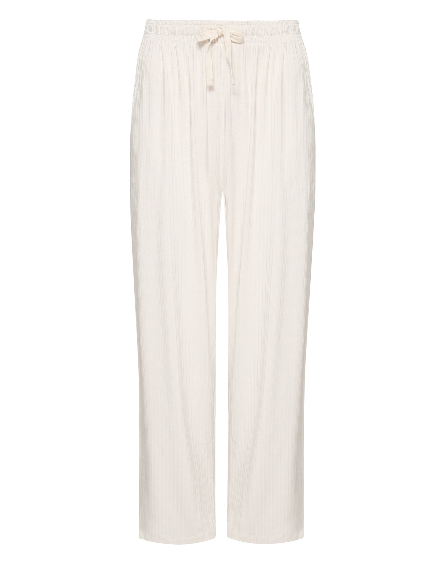 Off White: Lässige Hose aus LENZING™ ECOVERO™ für Damen [20935]