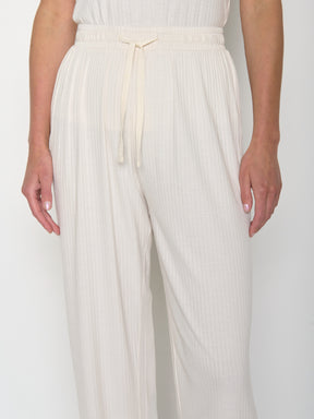 Off White: Lässige Hose aus LENZING™ ECOVERO™ für Damen [20937]