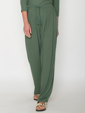 Olive: Lässige Hose aus LENZING™ ECOVERO™ für Damen [20941]