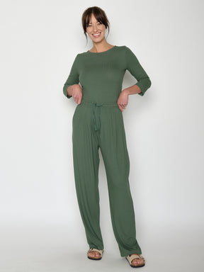 Olive: Lässige Hose aus LENZING™ ECOVERO™ für Damen [20943]