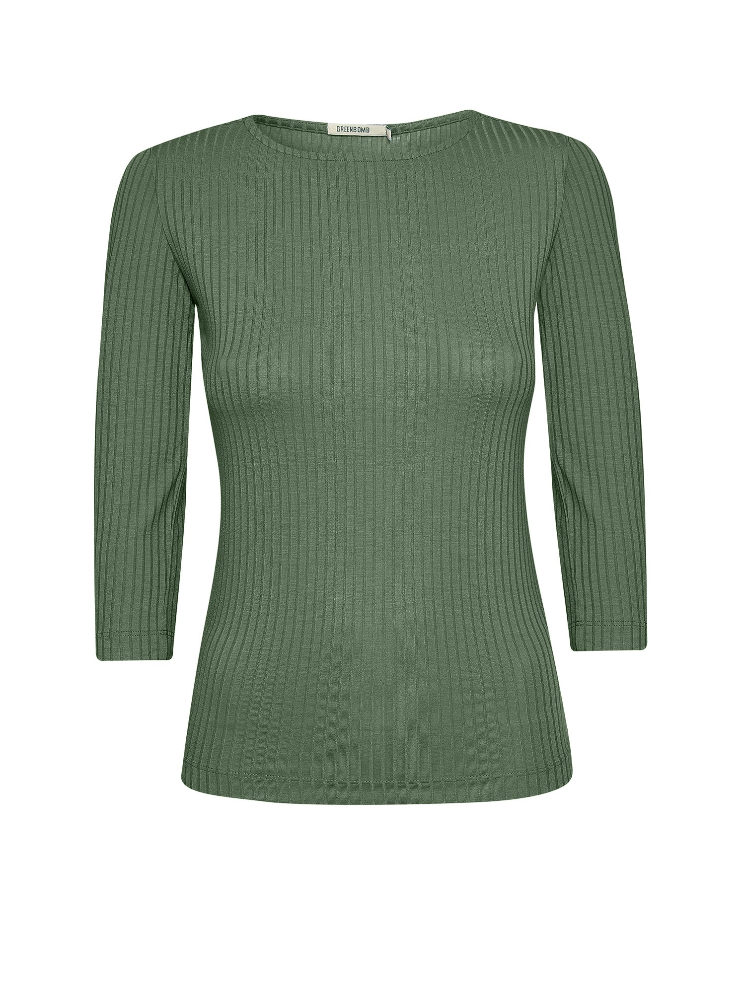 Olive: Sportliches Longsleeve aus LENZING™ TENCEL™ Mix für Damen [20955]