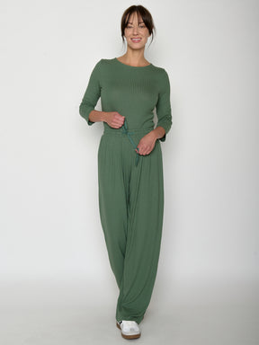 Olive: Sportliches Longsleeve aus LENZING™ TENCEL™ Mix für Damen [20958]