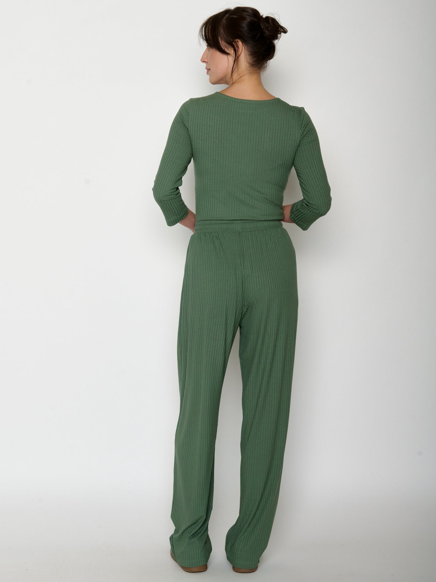 Olive: Sportliches Longsleeve aus LENZING™ TENCEL™ Mix für Damen [20959]