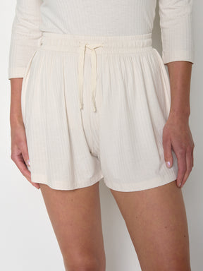 Off White: Lässige Hose aus LENZING™ TENCEL™ Mix für Damen [20967]