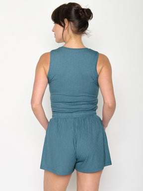 Vintage Blue: Lässige Hose aus LENZING™ TENCEL™ Mix für Damen [20979]