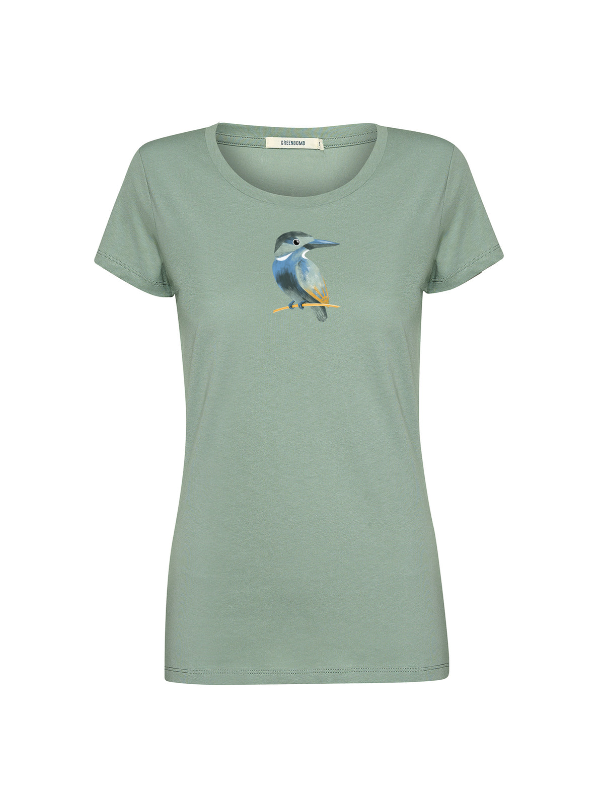Pale Green: Sportliches T-Shirt aus Bio-Baumwolle für Damen [20982]