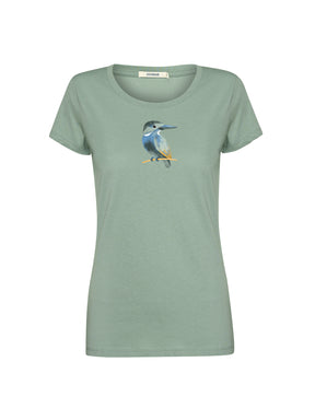 Pale Green: Sportliches T-Shirt aus Bio-Baumwolle für Damen [20982]