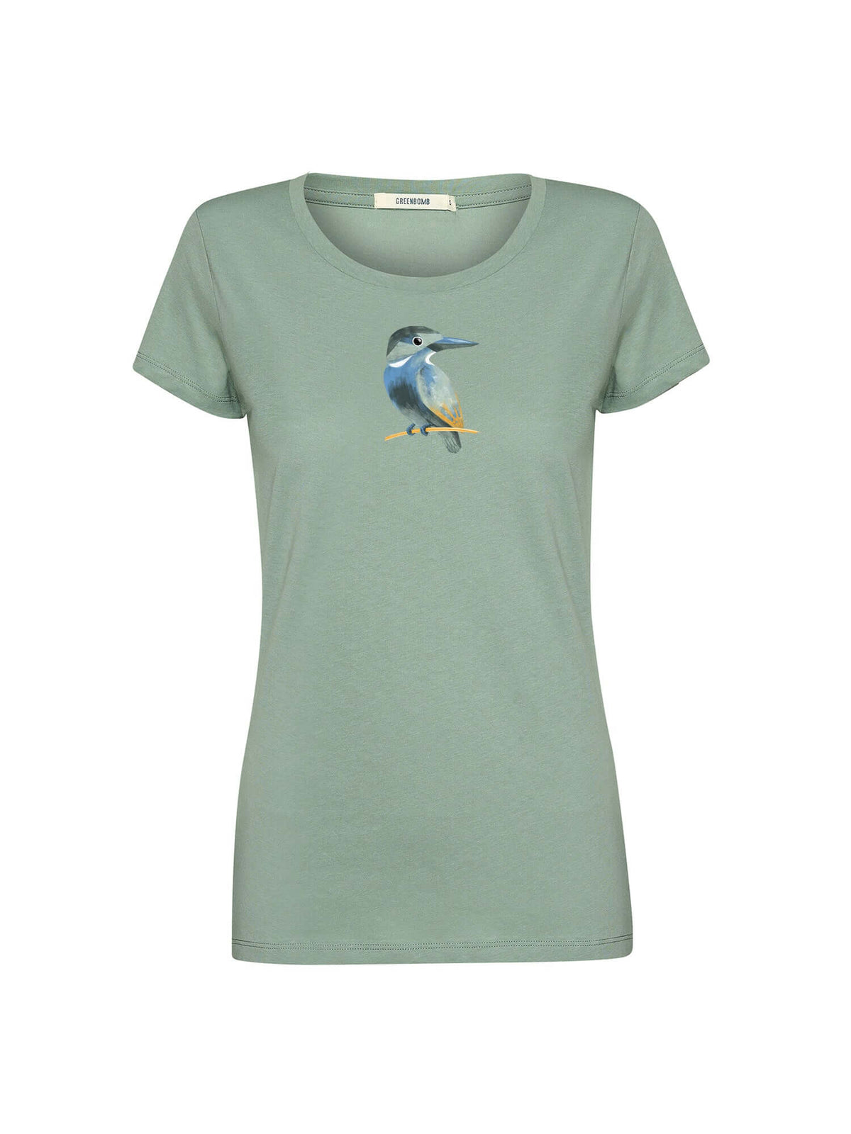 Pale Green: Sportliches T-Shirt aus Bio-Baumwolle für Damen [20982]