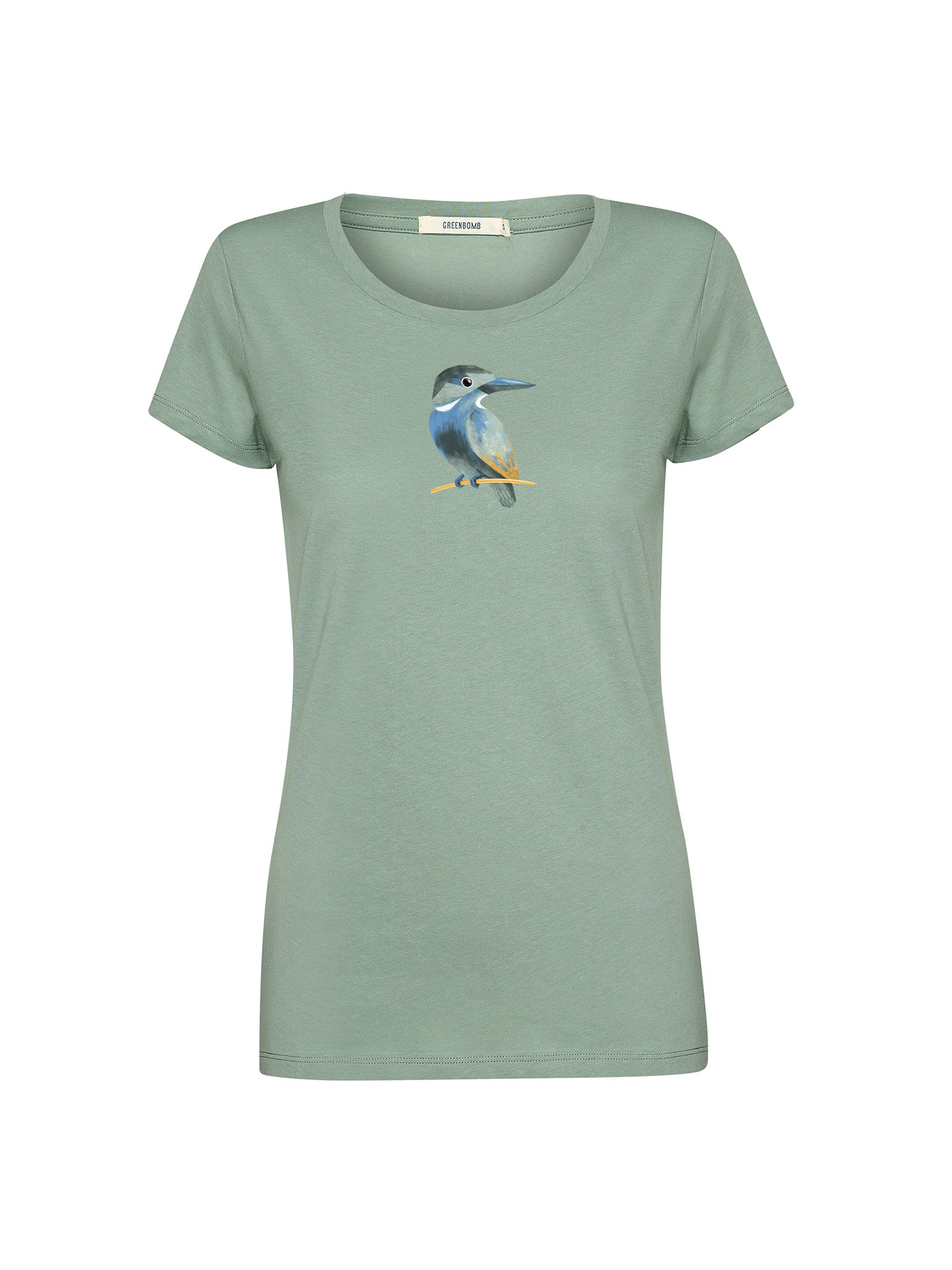 Pale Green: Sportliches T-Shirt aus Bio-Baumwolle für Damen [20982]