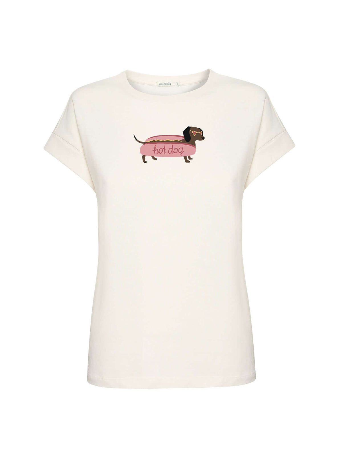 Moonstone: Sportliches T-Shirt aus Bio-Baumwolle mit Rollup Sleeve für Damen [20984]