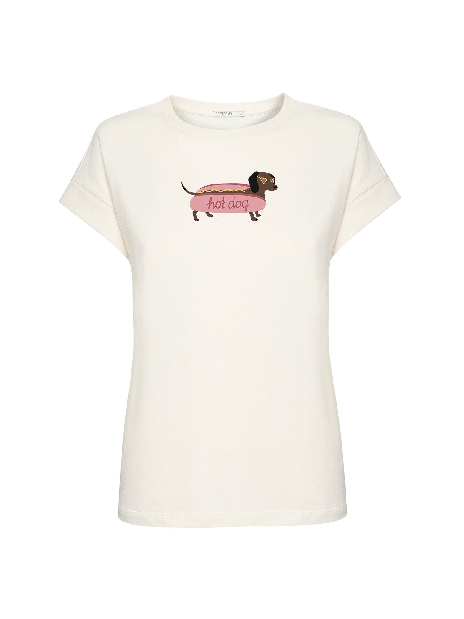 Moonstone: Sportliches T-Shirt aus Bio-Baumwolle mit Rollup Sleeve für Damen [20984]