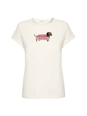 Moonstone: Sportliches T-Shirt aus Bio-Baumwolle mit Rollup Sleeve für Damen [20984]