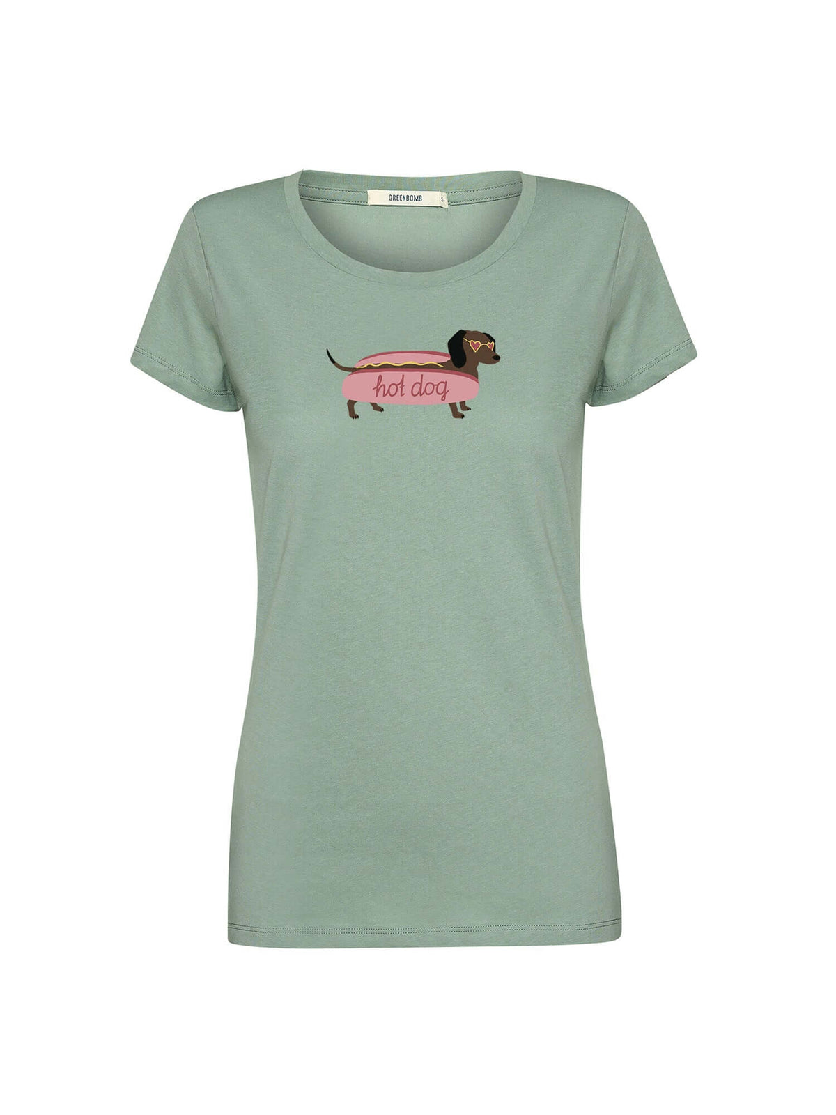 Pale Green: Sportliches T-Shirt aus Bio-Baumwolle für Damen [20985]