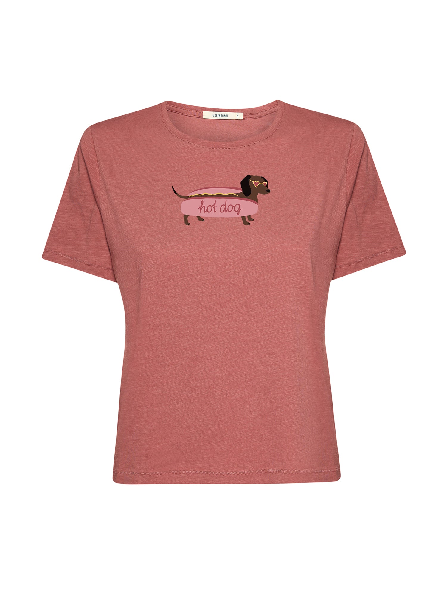 Dark Rose: Kastiges T-Shirt aus Bio-Baumwolle für Damen [20987]