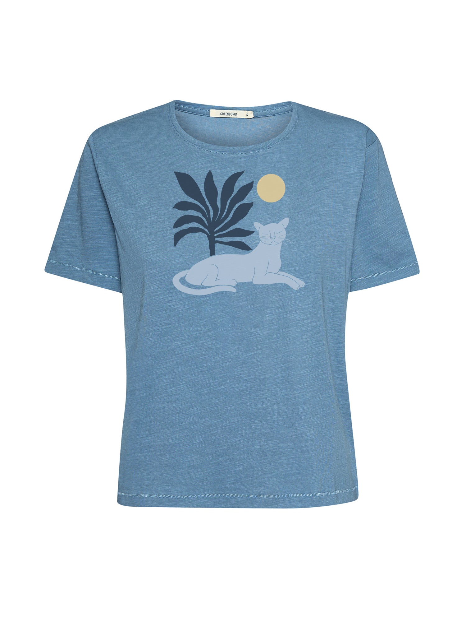 Glacier Blue : Kastiges T-Shirt aus Bio-Baumwolle für Damen [20992]