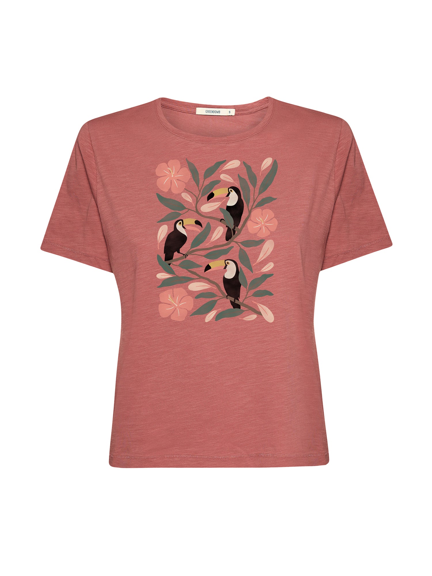 Dark Rose: Kastiges T-Shirt aus Bio-Baumwolle für Damen [20996]