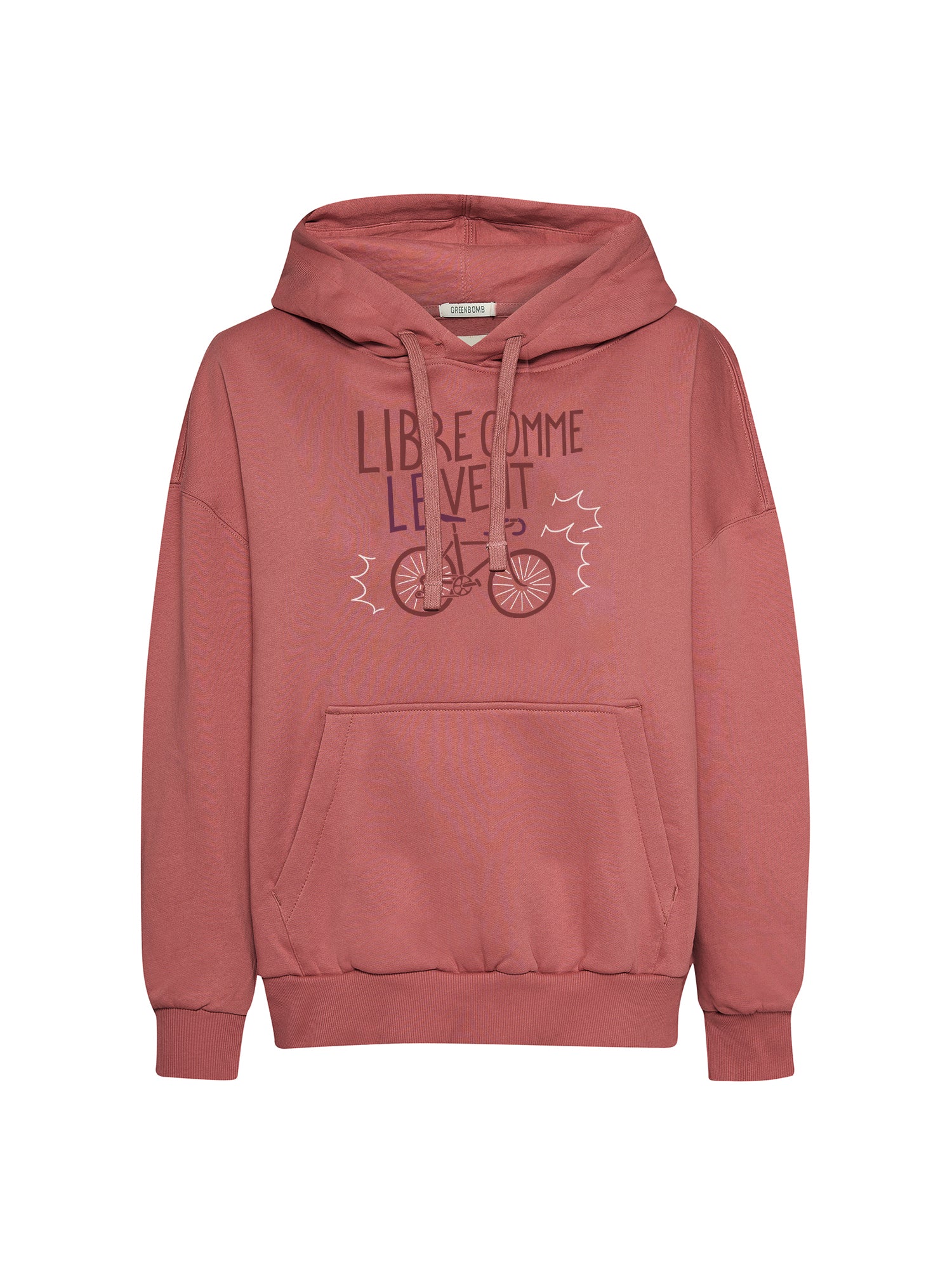 Dark Rose: Lässiger Hoodie aus Bio-Baumwolle für Damen [21010]