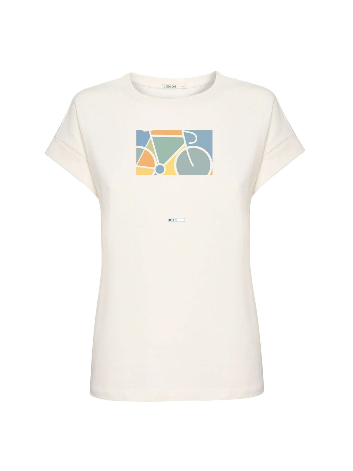 Moonstone: Sportliches T-Shirt aus Bio-Baumwolle mit Rollup Sleeve für Damen [21013]