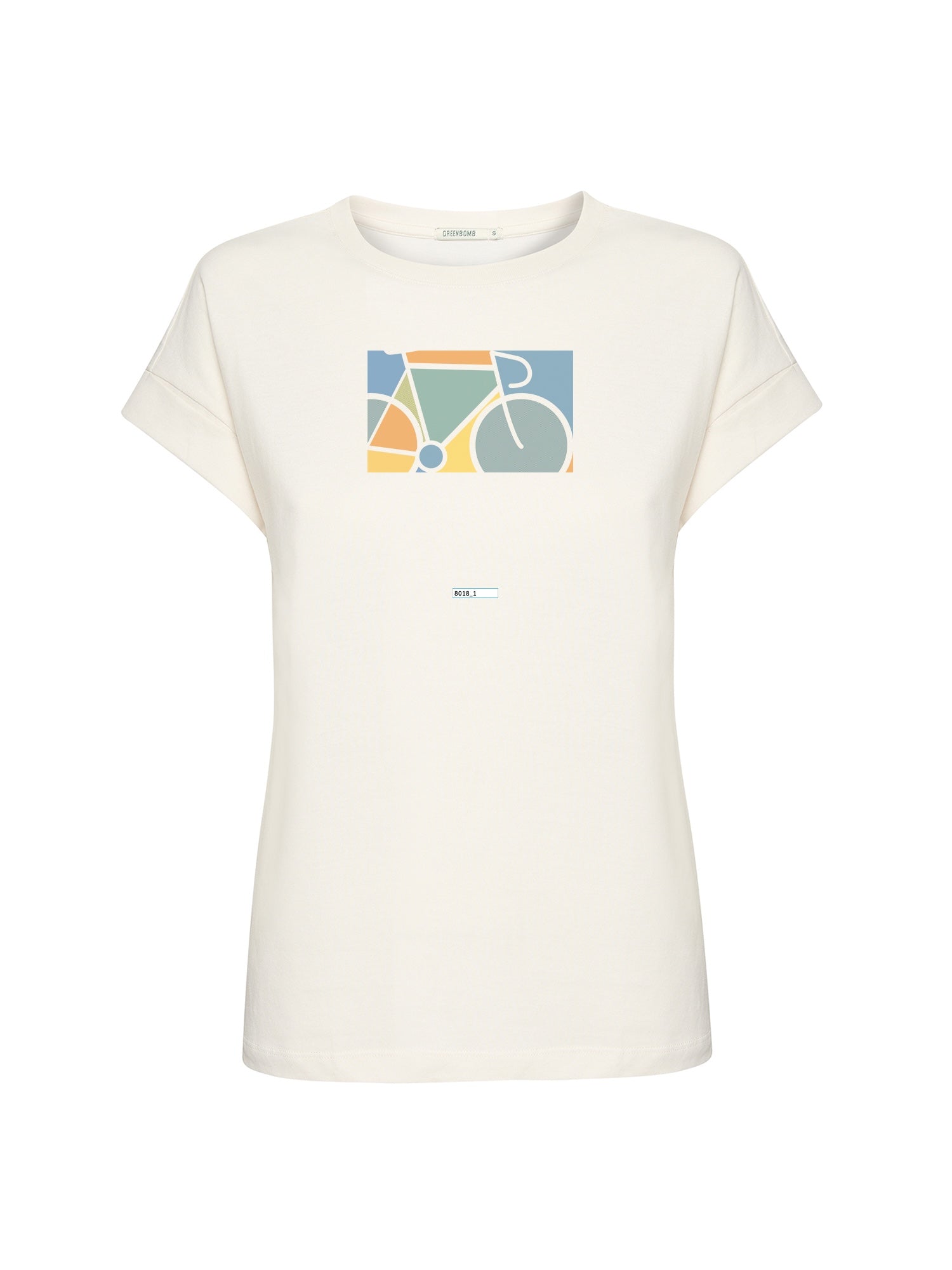 Moonstone: Sportliches T-Shirt aus Bio-Baumwolle mit Rollup Sleeve für Damen [21013]