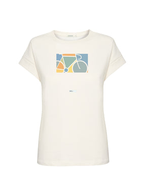 Moonstone: Sportliches T-Shirt aus Bio-Baumwolle mit Rollup Sleeve für Damen [21013]