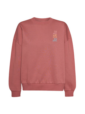 Dark Rose: Lässiges Sweatshirt aus Bio-Baumwolle für Damen [21015]