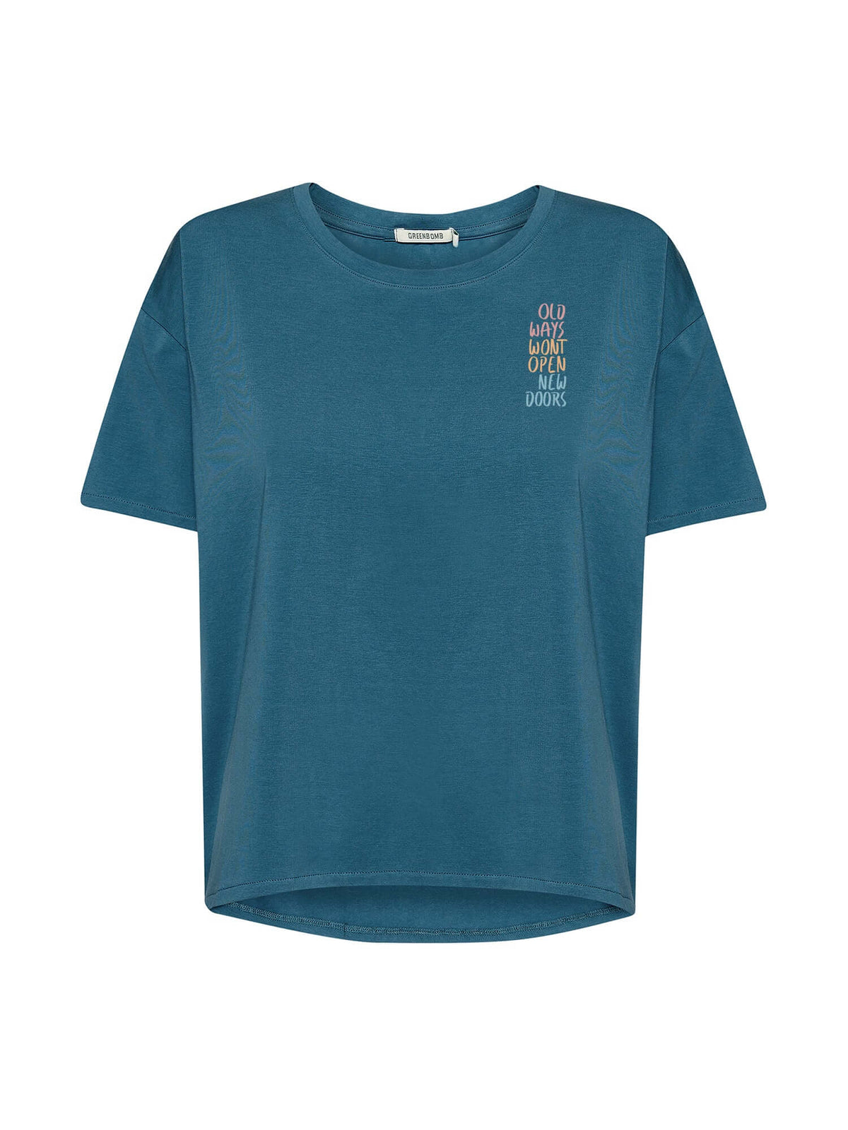 True Blue: Lässiges T-Shirt aus Bio-Baumwoll-Mix für Damen [21016]