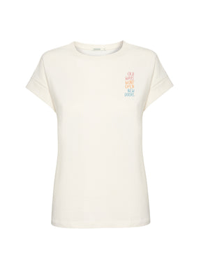 Moonstone: Sportliches T-Shirt aus Bio-Baumwolle mit Rollup Sleeve für Damen [21017]